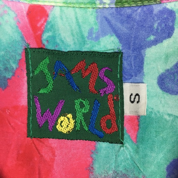 Jams World Floral Button Down Top Size Small - Picture 3 of 6